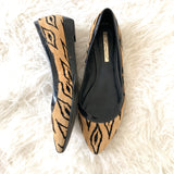 BCBGeneration Tan & Black Ikat Flats in Suede- Size 10