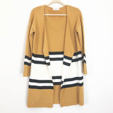 Goodnight Macaroon Cardigan Mustard With Black & White Stripes- Size ~S (see notes)