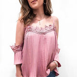 Boohoo Mauve Crochet Pleated Top- Size 4