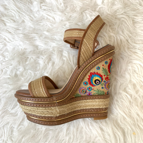 Jessica Simpson Embroidered Wedge- Size 5.5