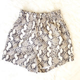 H&M Snakeskin Elastic Waist Shorts NWT- Size 2