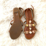 Gianni Bini Camel Beaded Sandal- Size 9.5 (see notes)