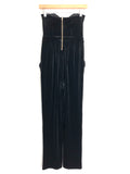 Express Black Velvet Sweatheart Strapless Jumpsuit- Size 0