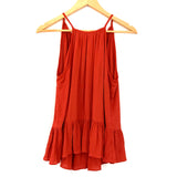 Asos Rust Back V and Tie Peplum Top- Size 4