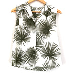 A New Day Palm Button Up Sleeveless Top- Size XS