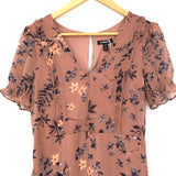 Express Mauve Floral V-neck Dress- Size S